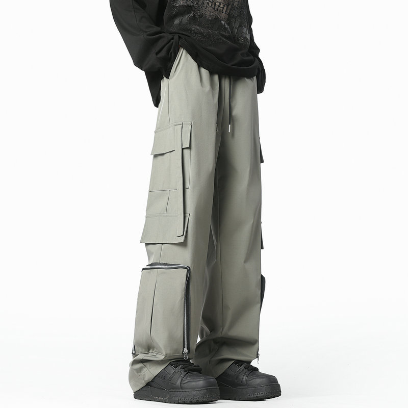Streetwear Brand Fashion - กางเกงคาร์โก้แฟชั่นผู้ชาย กางเกงจ็อกเกอร์ทรงหลวม กางเกงฮาเร็มฮิปฮอป กางเกงลำลองแบรนด์ดัง กางเกงโอเวอร์ไซส์ สตรีทแวร์ผู้ชาย