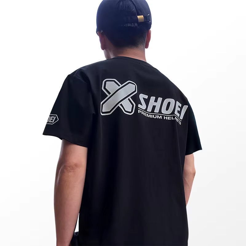 Streetwear Brands 2026 - เสื้อยืดลายกราฟิกสไตล์นักแข่งรถมอเตอร์ไซค์ ยี่ห้อ Safety Helmet รุ่น 2026