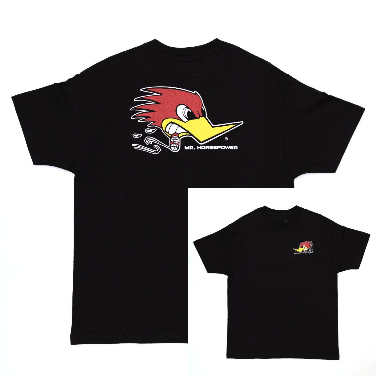 Streetwear Brand Logo - โลโก้นกหัวขวานสีแดง รถแข่งคลาสสิก แบรนด์ดัดแปลงรถ ทีเชิ้ต ผ้าฝ้าย เสื้อยืดลายกราฟิก