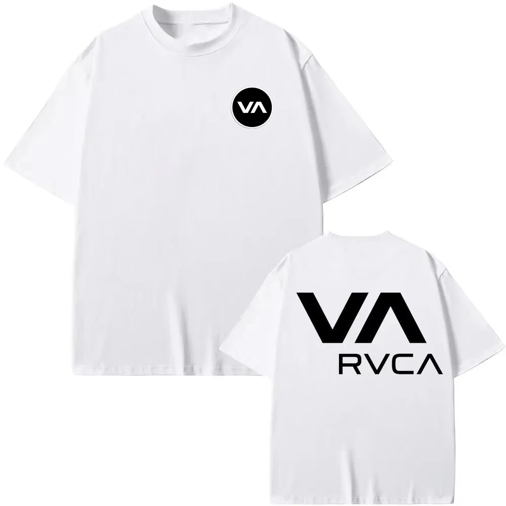 Streetwear Brand Fashion - RVCA เสื้อยืดสีดำเสื้อยืดฤดูร้อนผ้าฝ้ายเสื้อยืดฤดูร้อนแขนสั้นแฟชั่นผู้ชายผู้หญิงออกแบบแบรนด์เสื้อยืดเสื้อผ้าสตรีทแวร์ชั้นนำ