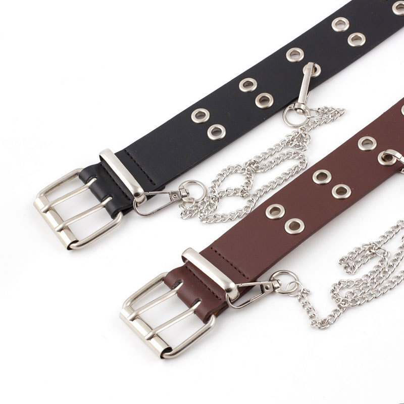 ผู้หญิง Punk Goth เข็มขัดหนังผ - Streetwear Brand Belts บทวิจารณ์และราคา