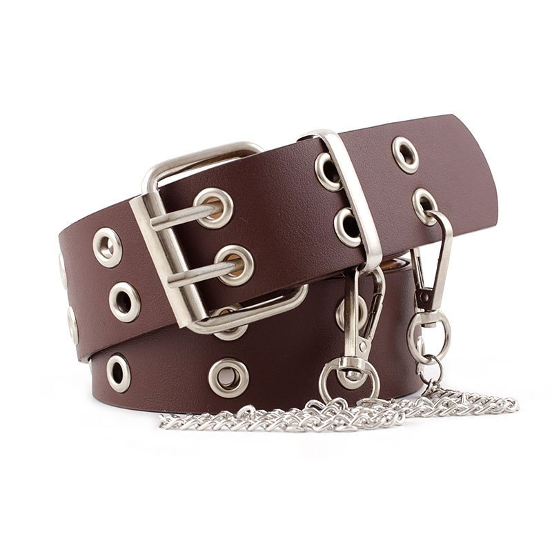 ผู้หญิง Punk Goth เข็มขัดหนังผ - Streetwear Brand Belts บทวิจารณ์และราคา