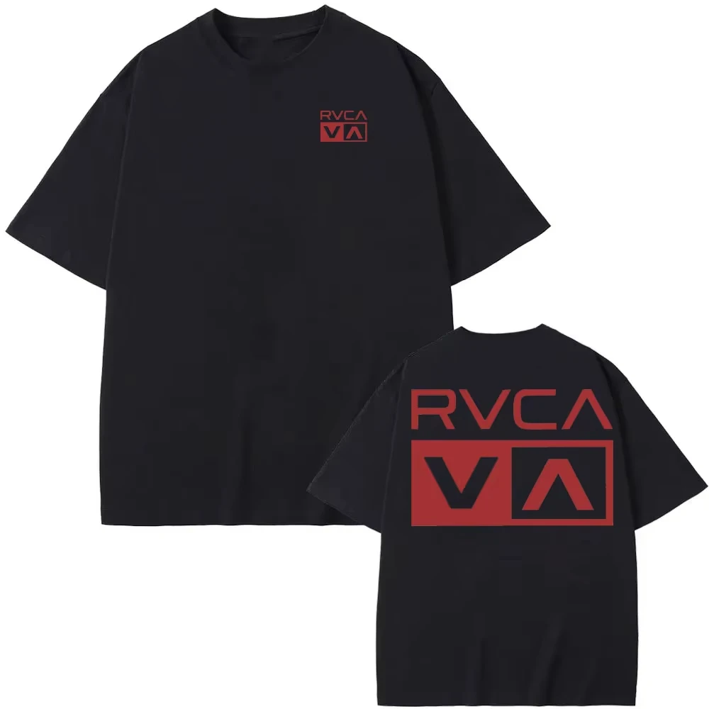 RVCA เสื้อยืดสีดำเสื้อยืดฤดูร้ - Streetwear Brand Fashion บทวิจารณ์และราคา